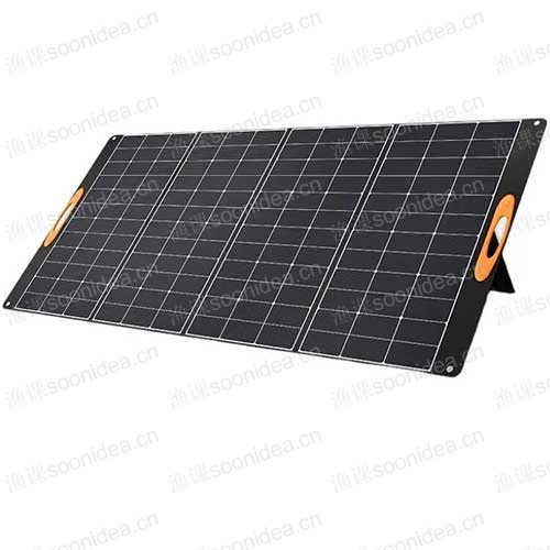 Portable outdoor camping with foldable solar panels